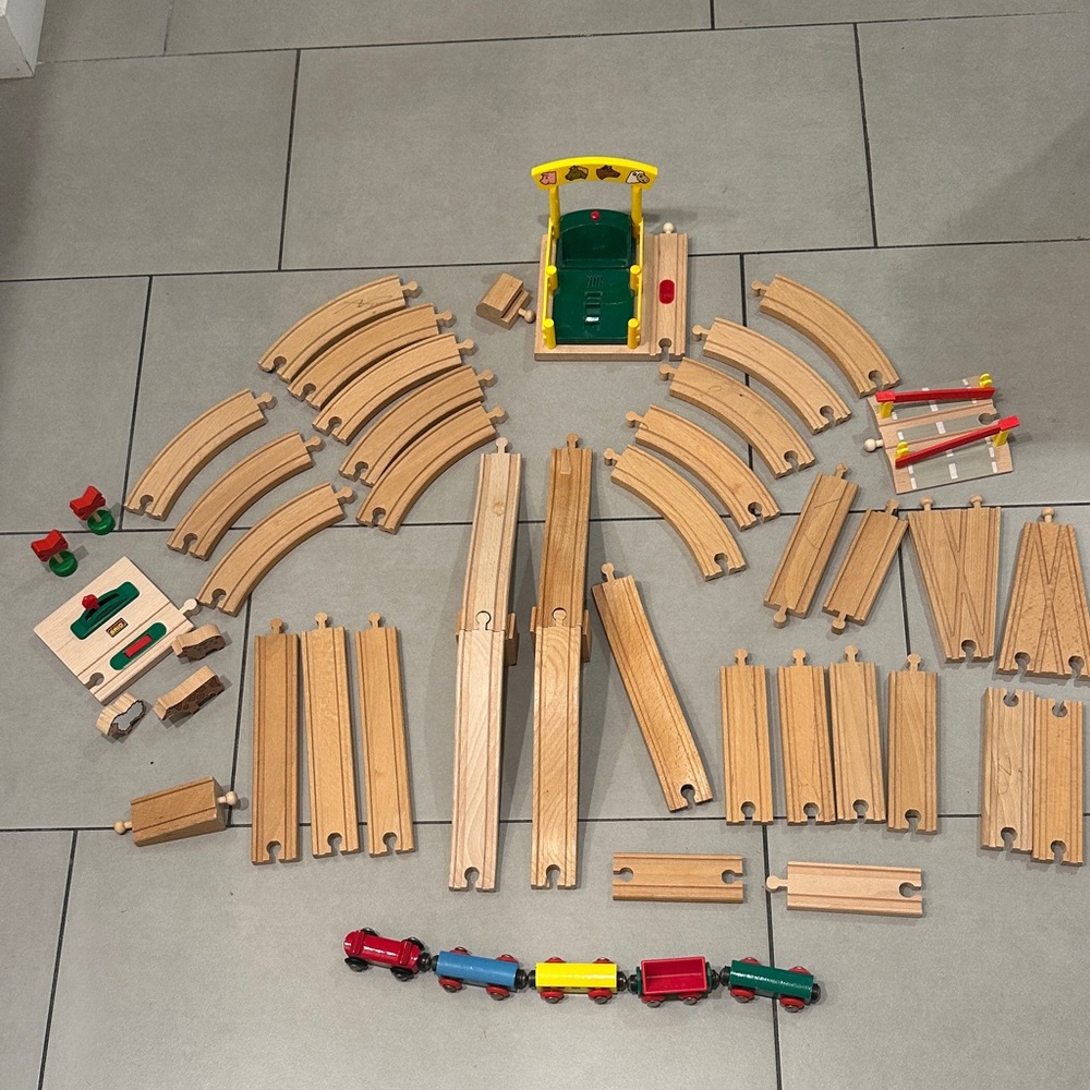 Brio Wooden Train Set with Colorful Accessories